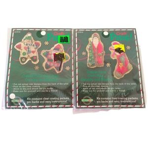 Dimensions Craft Pins Lot of 2 61515‎ & 61516 Santa Stocking Snowman New Sealed